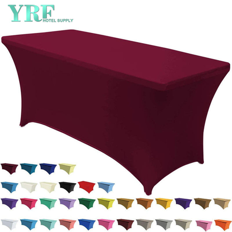 Cubiertas de mesa alargadas de elastano rojo vino 6 pies / 72 "L x 30 " W x 30 "H Poliéster para mesas plegables
