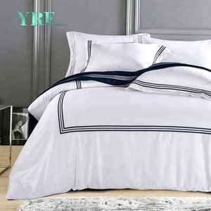 Descuento Ropa de cama de hotel de 5 estrellas Diseñador de cama King de algodón blanco