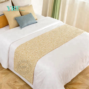 Corredor decorativo de la cama de la cama del hotel del telar jacquar del lino del algodón de lujo de YRF