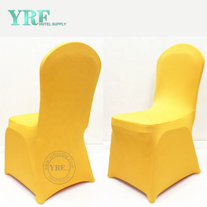 YRF banquete de fábrica Material cubiertas de la silla del Spandex barato amarillas