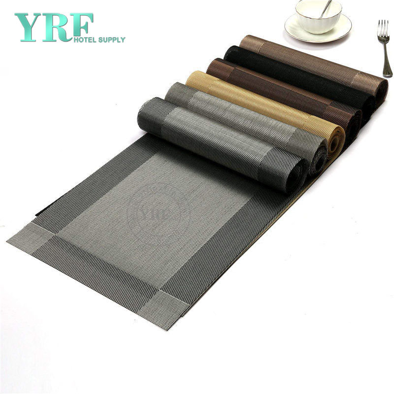 Barato rectangular tejido lavable se seca muy rápidamente Manteles individuales de café