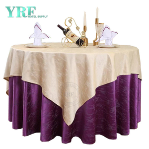 Paños de mesa redondos YRF 120 "pulgadas poliéster púrpura lavable sin arrugas para la cena