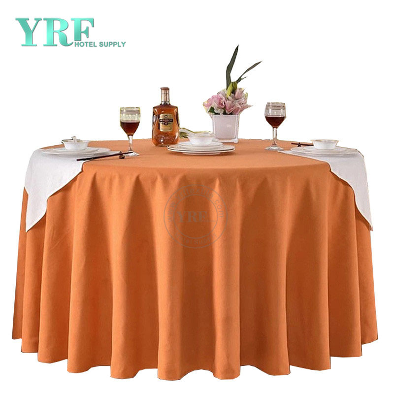YRF Mantel Banquete Hotel 90 "Naranja 100% Poliéster Redondo