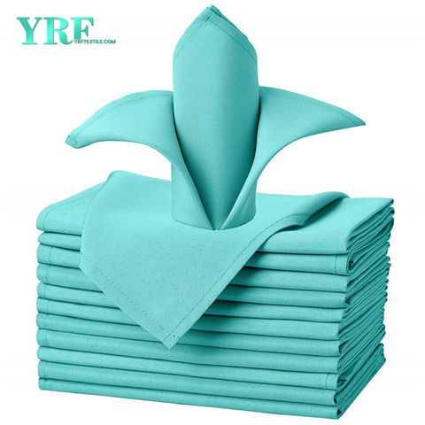 Servilletas de tela Pure Turquoise 17x17 "Pulgadas Pure 100% Polyester lavable y reutilizable para bodas