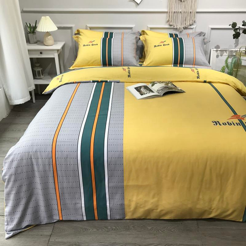 Algodón de ropa de cama de diseño moderno impreso cómodo para cama doble