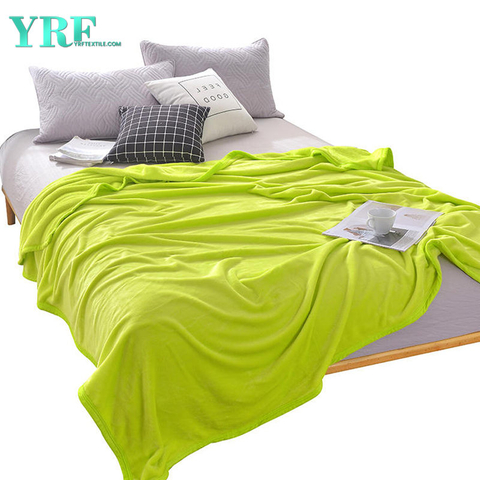 Color liso 100% del poliéster de la manta durable del visón cómodo para la sola cama