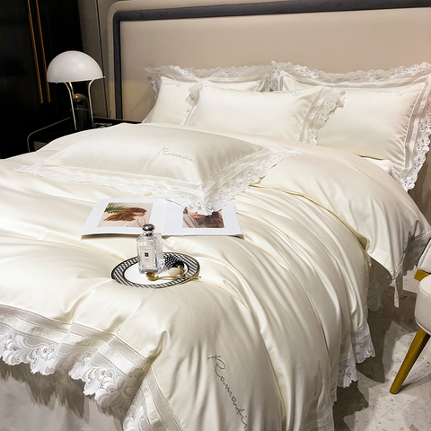 50% de descuento en tela de algodón Hilton hotel 800Tc Juego de cama bordado