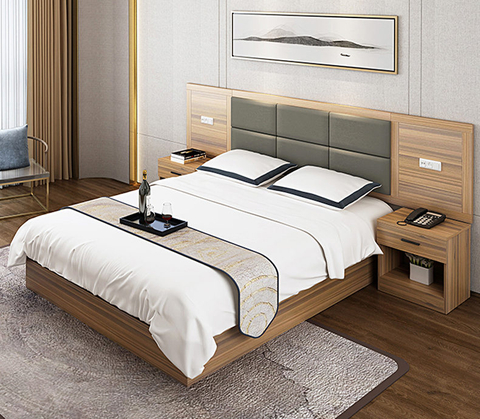 Juego de dormitorio de diseños modernos de cama de hotel para la venta