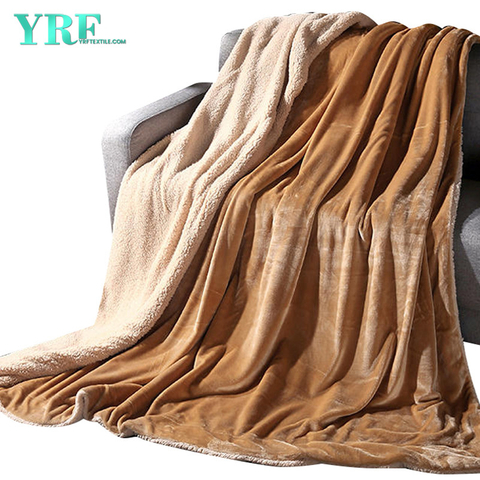 Manta de lana de coral de estilo moderno, camello de invierno Perú para cama King