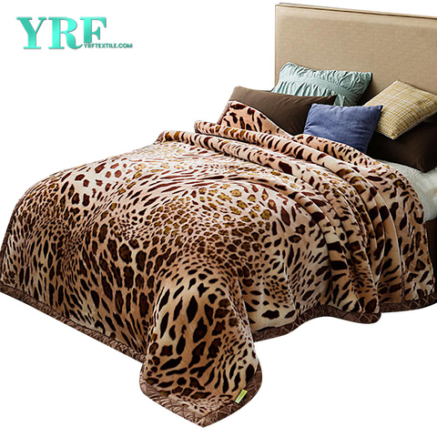Manta de felpa con estampado de leopardo de diseño reversible de 2 capas, suave y sedosa